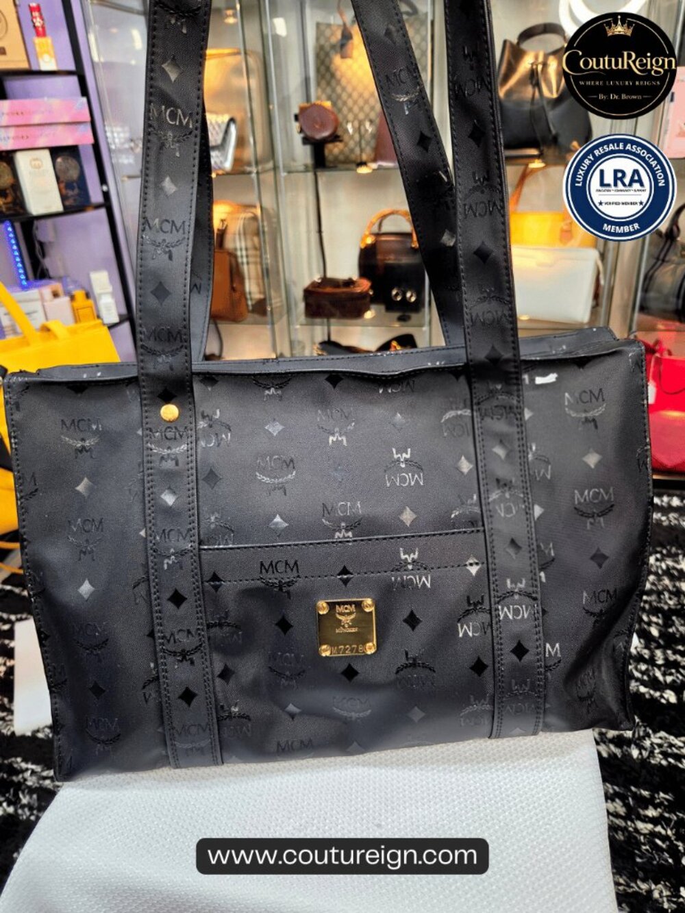 MCM – Black Visetos Nylon Handbag